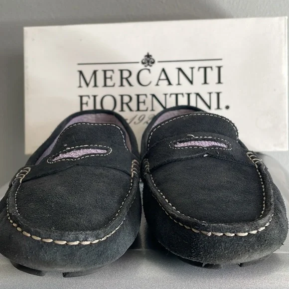 Mercanti Fiorentini Navy & Lavender Driving Moccasin - Picture 5 of 9